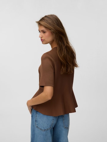 VERO MODA Gebreid vest 'VMLizzie' in Bruin