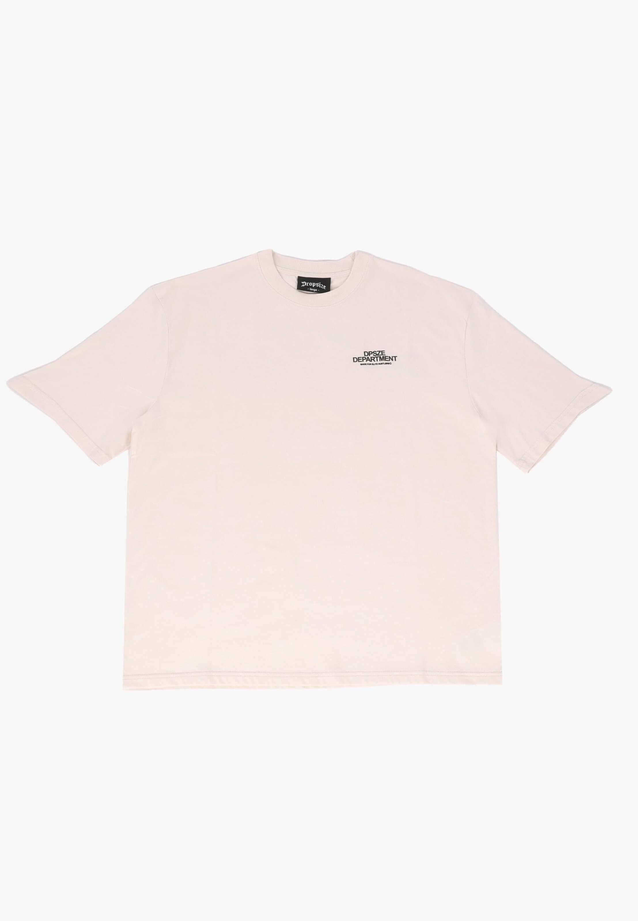 Dropsize T-Shirt in Beige: Vorderseite