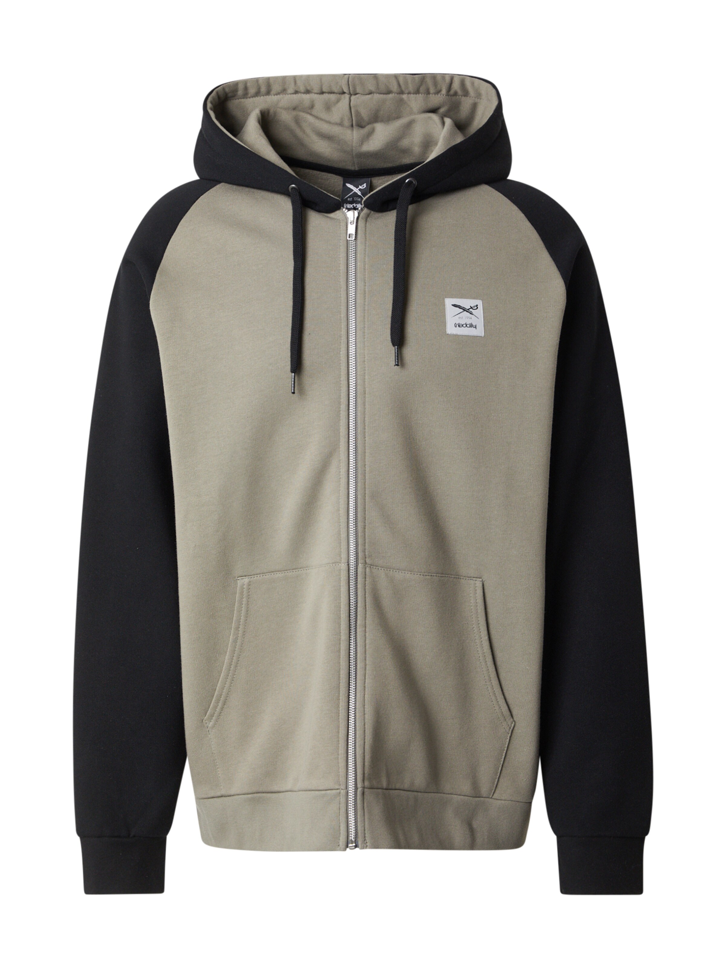 Iriedaily Ζακέτα φούτερ 'De College 2' σε πράσινο: μπροστά