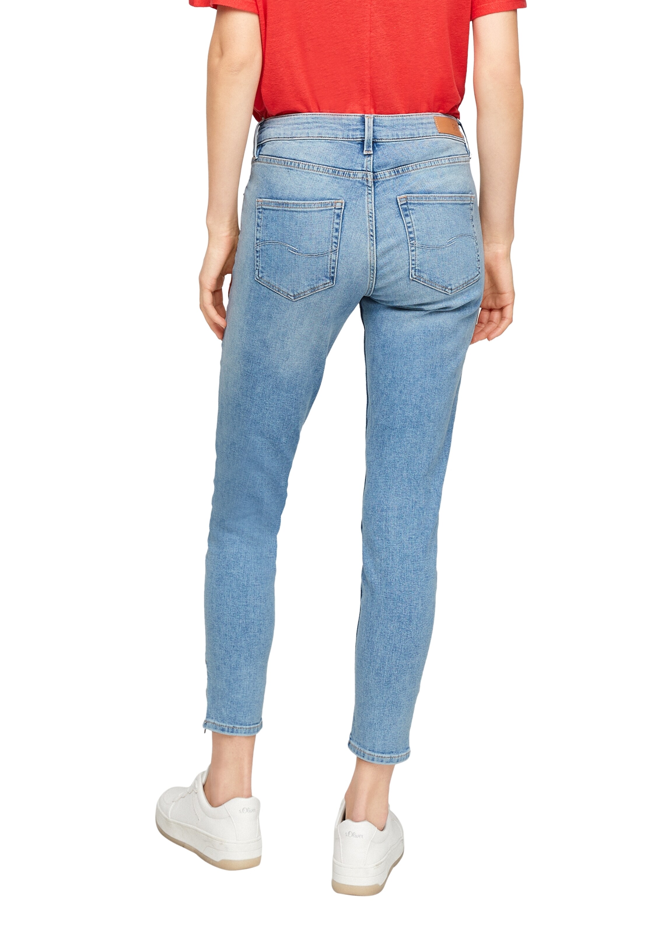 Q/S by s.Oliver Skinny Fit: Skinny ankle leg-Jeans in Blau 