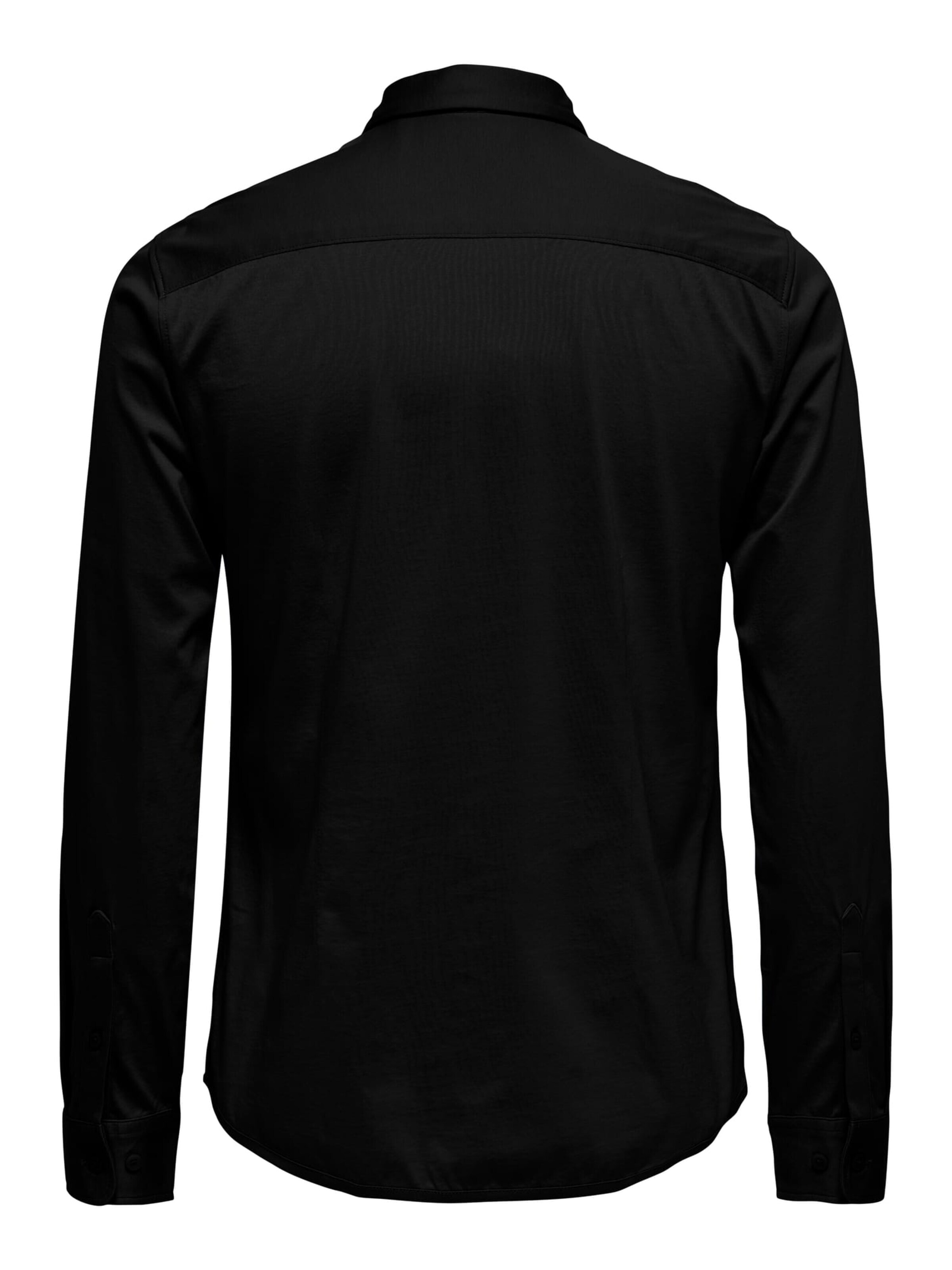 Only & Sons Comfort fit Button Up Shirt 'robin' in Black