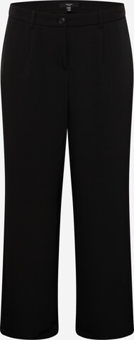 Vero Moda Curve Loose fit Pleat-front trousers 'LUNADESI' in Black: front