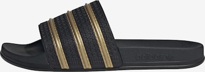 ADIDAS ORIGINALS Pistokkaat 'Adilette' koossa 36,5-37 värissä kulta / musta, Tuotenäkymä
