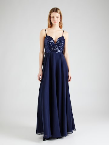 SWING - Vestido de noche en azul: frente