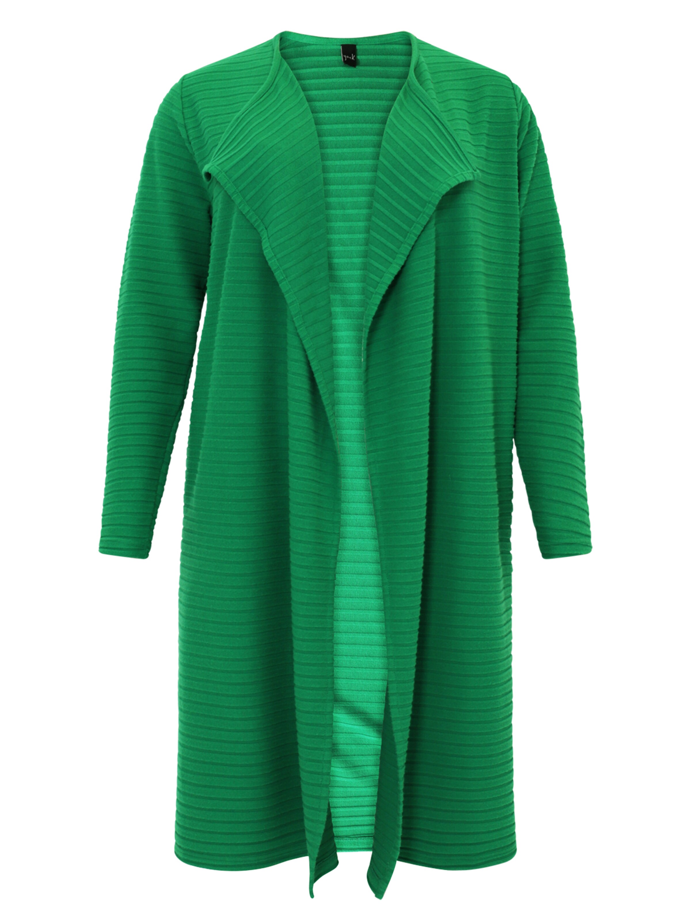 YOEK Gebreid vest in Groen: voorkant