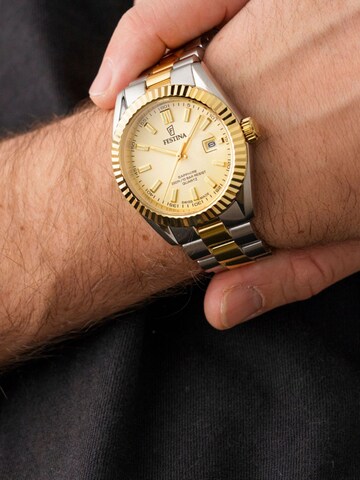 FESTINA Analogové hodinky 'Date watch Classics Swiss Made' – zlatá