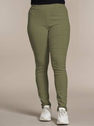 SANDGAARD Skinny Leggings 'Copenhagen' in Green: front