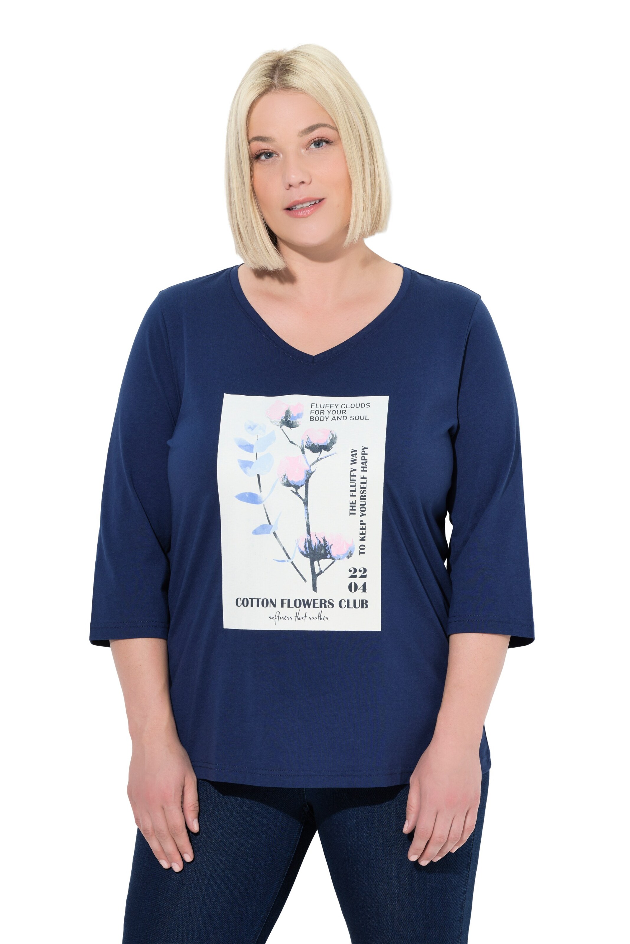 Ulla Popken Shirt in Blau: Vorderseite