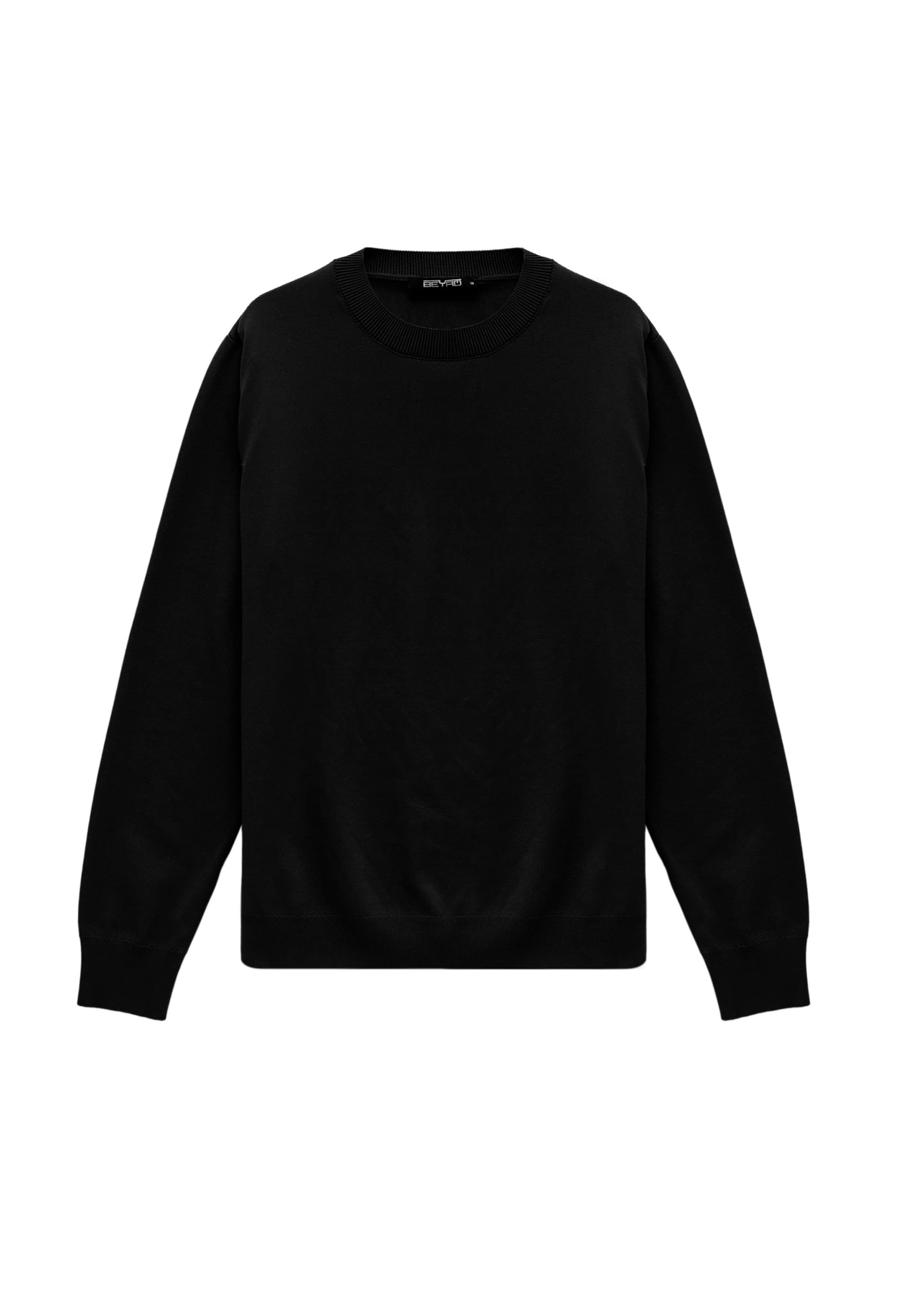 BEYRO Pullover 'BP206' in Schwarz: Vorderseite
