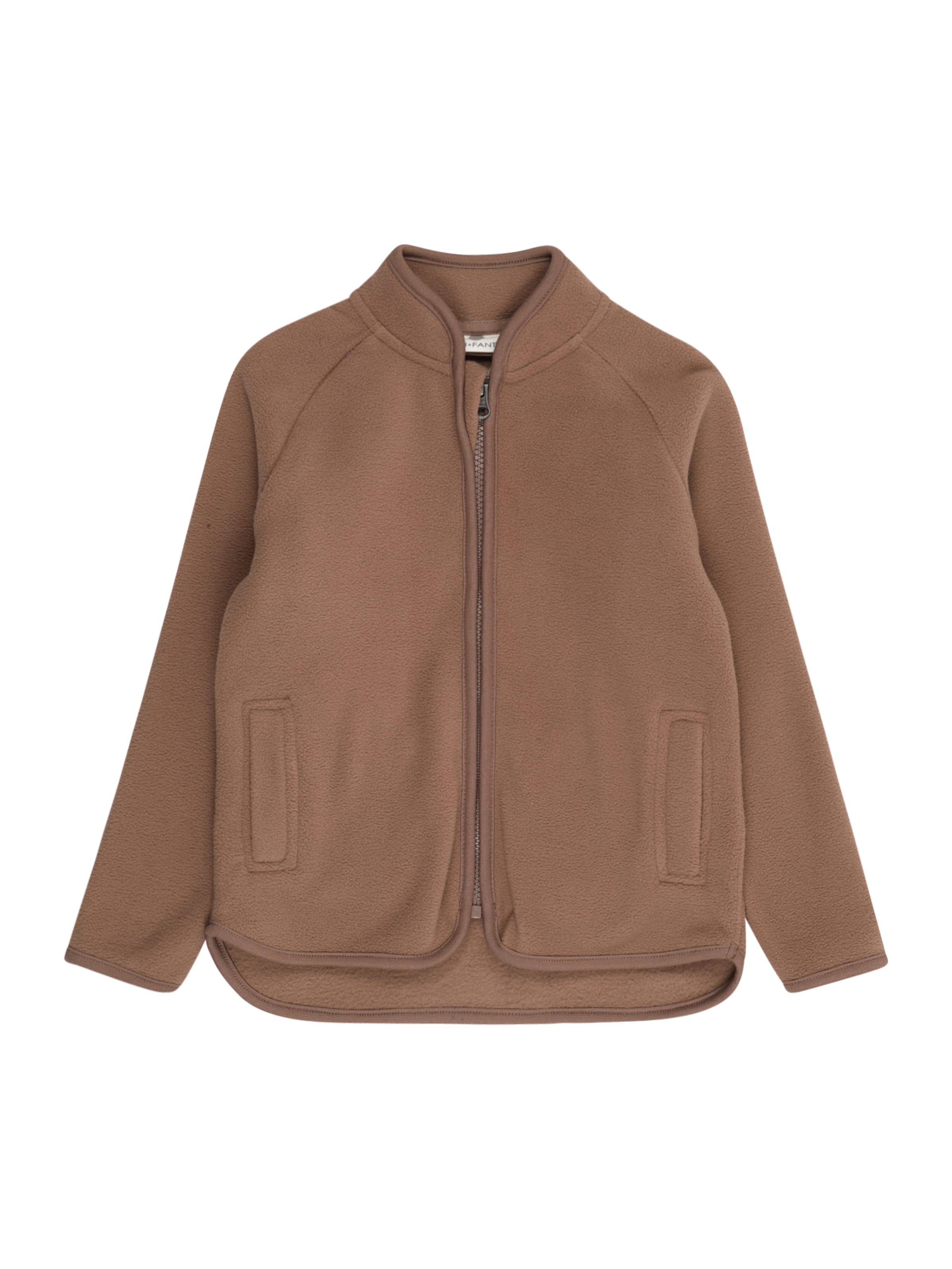 EN FANT Fleecejacka i brun: framsida