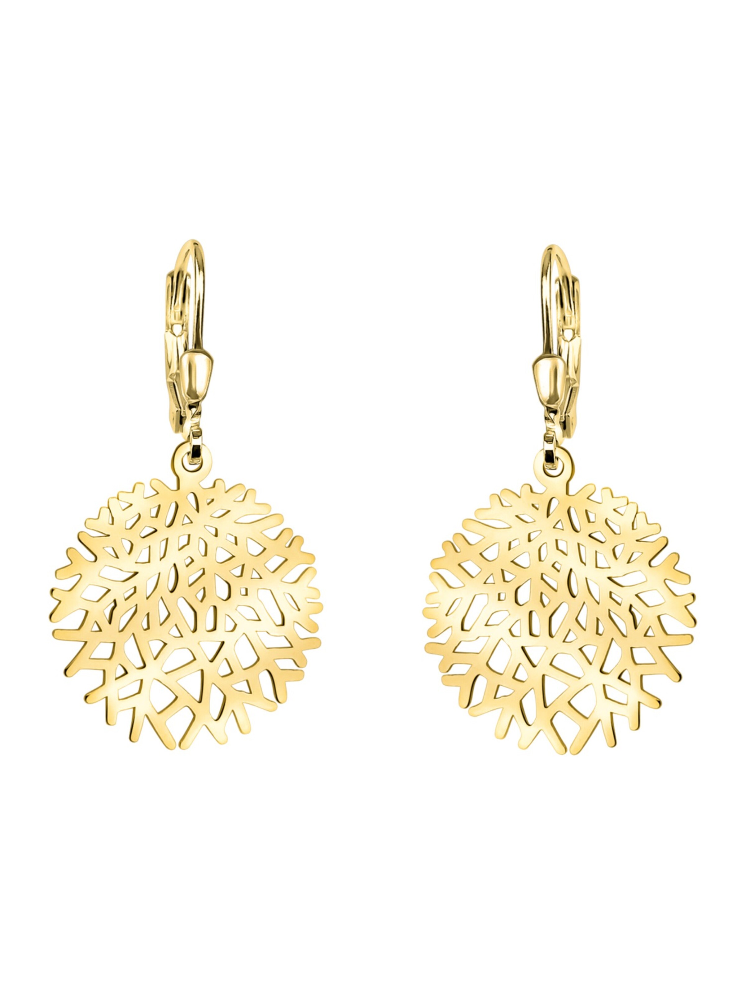 Sofia Milani Ohrringe 'Snowflake'‌‌‌ in Gold: Vorderseite