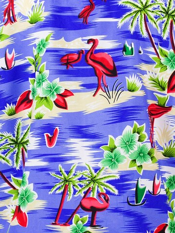 King Kameha Scarf 'Flamingos' in Blue