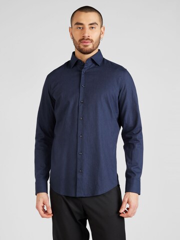 SEIDENSTICKER Slim Fit Риза в синьо: отпред