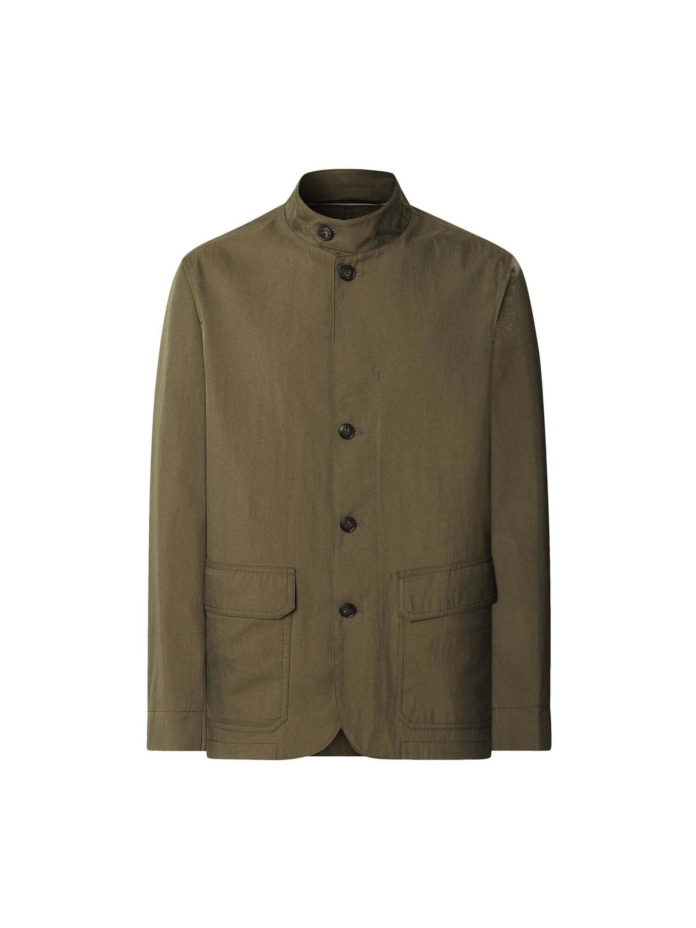 Hackett London Regular fit Colbert in Groen: voorkant