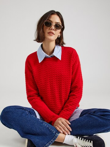 Blutsgeschwister Pullover in Rot: Vorderseite