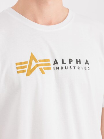 ALPHA INDUSTRIES Shirt 'Alpha Label PP' in White