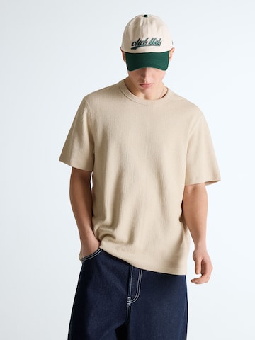 Bershka Póló - bézs: elől