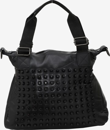 Borsa a mano di faina in nero: frontale