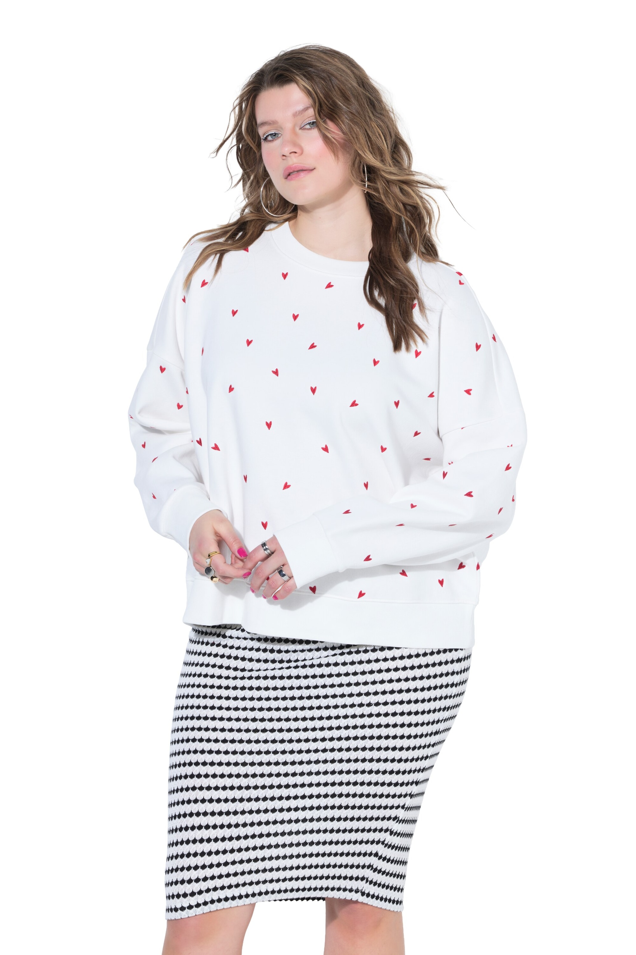 Studio Untold Sweatshirt in White: front