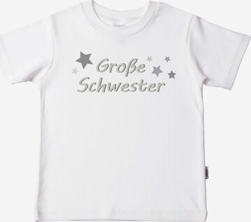 LILIPUT T-Shirt mit coolem 'Große Schwester'-Print in Weiß: predná strana