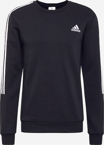 Hanorac sport 'ESSENTIAL' de la ADIDAS SPORTSWEAR pe negru: față