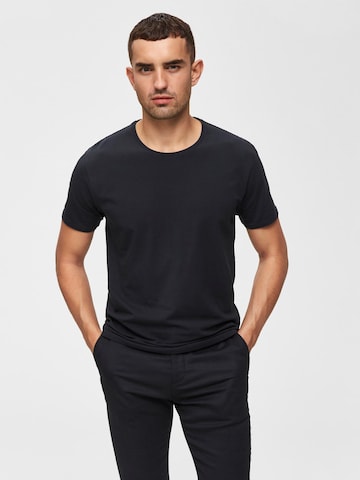 T-Shirt SELECTED HOMME en noir : devant