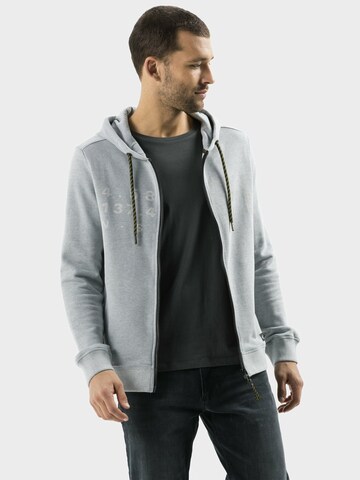 CAMEL ACTIVE Zip-Up Hoodie in Grey: front