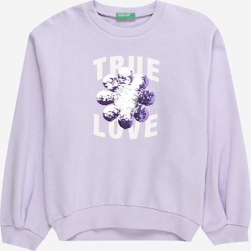 Sweat-shirt UNITED COLORS OF BENETTON en violet : devant