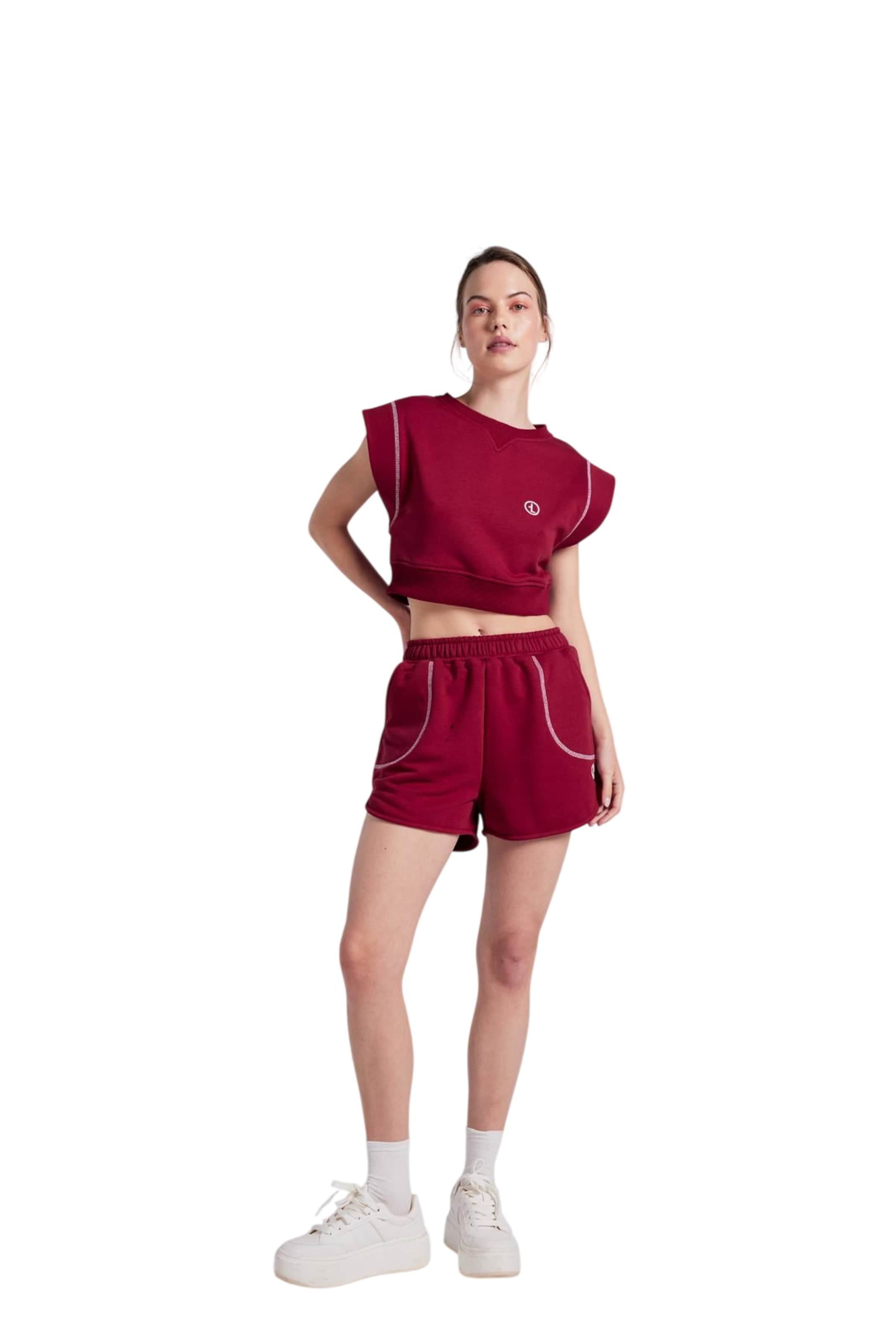 HOLLY LOLLY Loosefit Kalhoty – červená