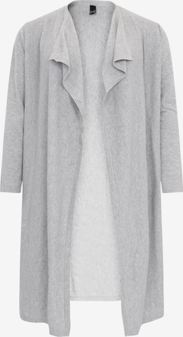 Yoek Knit Cardigan in Grey: front