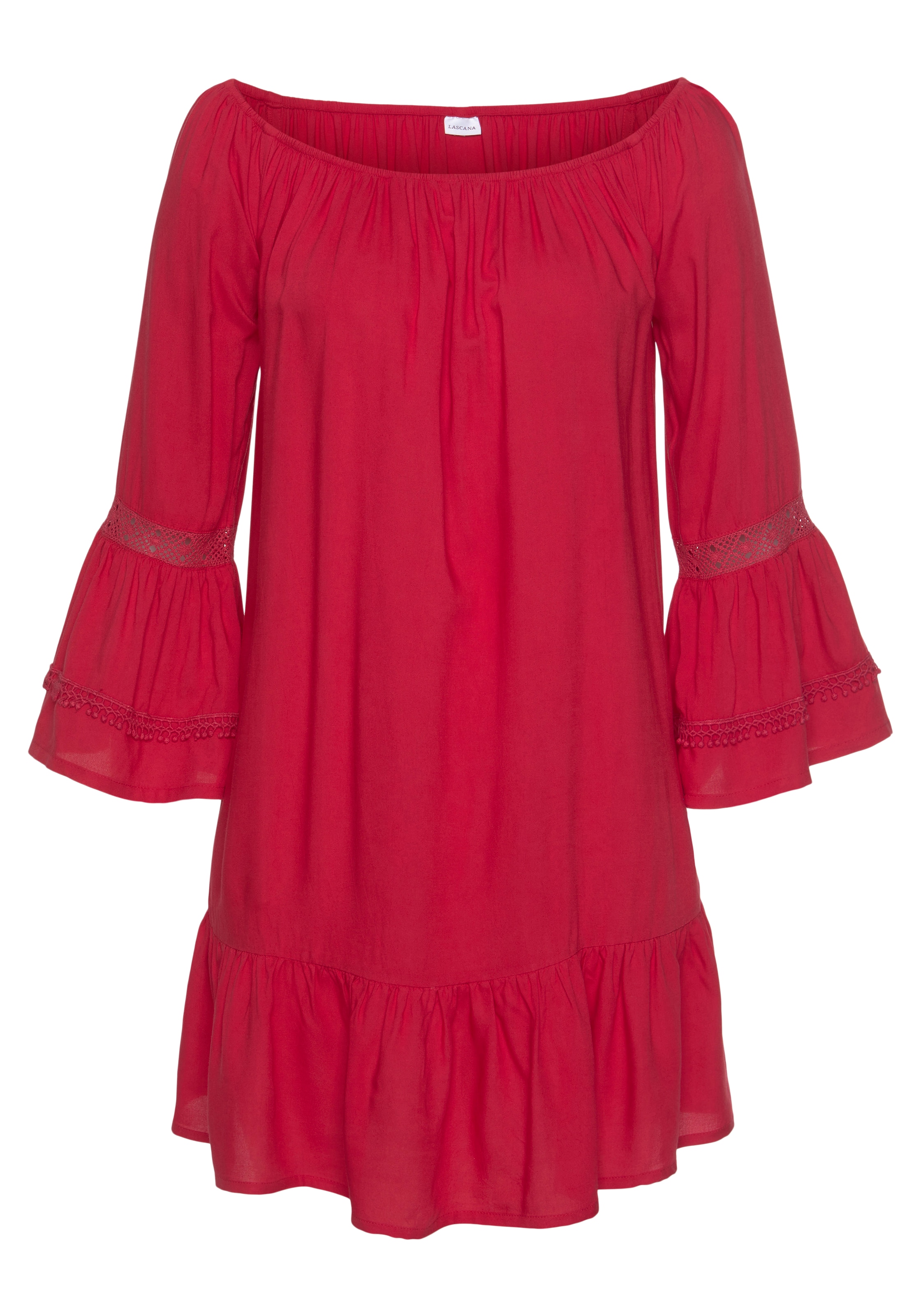 LASCANA Καλοκαιρινό φόρεμα σε κόκκινο: μπροστά