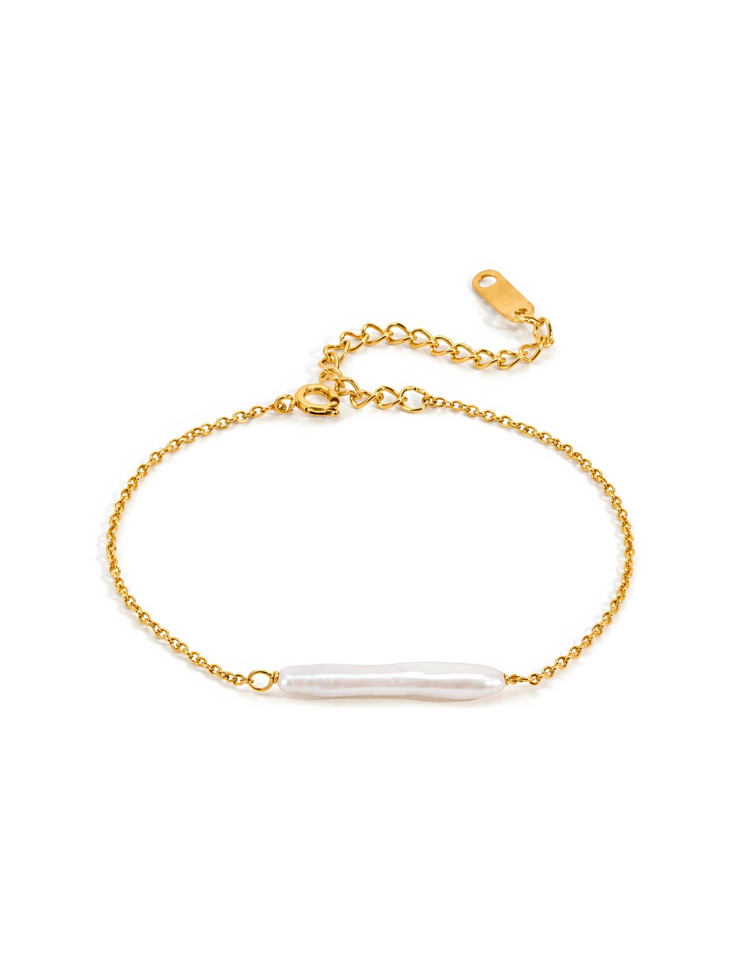 hiBALI Bracelet 'Summer Pearl' in Gold: front