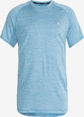 T-Shirt fonctionnel Spyder en bleu : devant