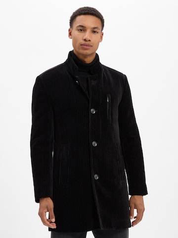 Finshley & Harding Between-seasons coat 'Denver' in Black: front