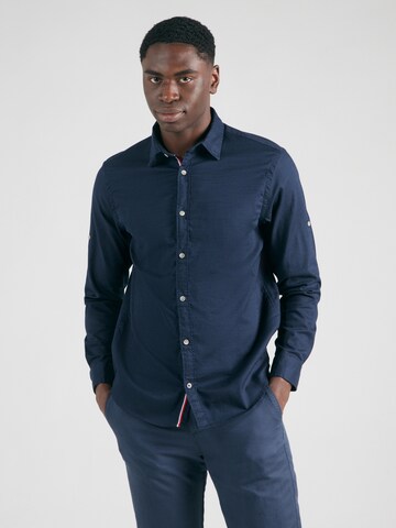 Coupe regular Chemise 'JJPierre' JACK & JONES en bleu : devant