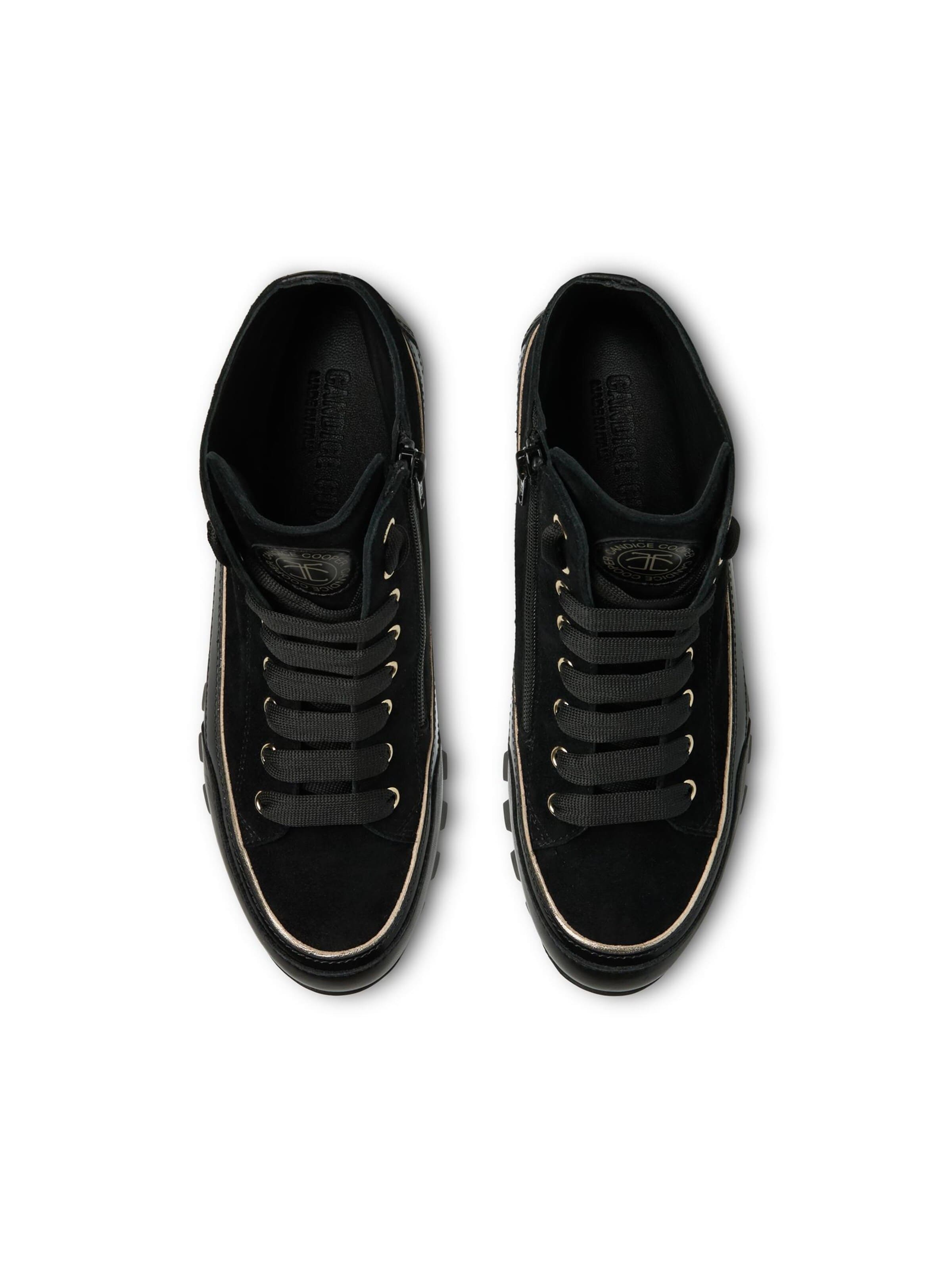 Candice Cooper Sneaker high 'Janis Strip Plus Chic' in Schwarz