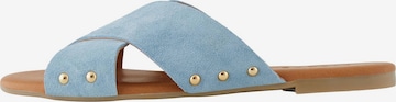 PIECES Mules 'Vuma' in Blue: front