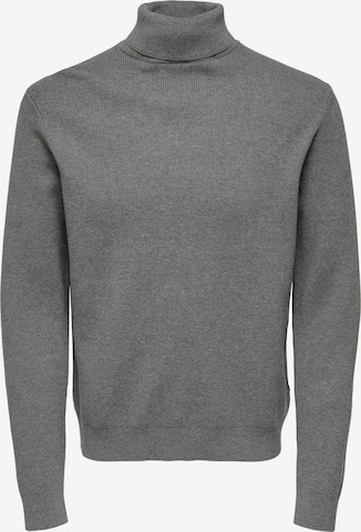 Only & Sons Sweater 'Phil' in Grey: front