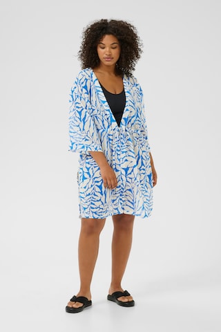 KAFFE CURVE Kimono 'Lea' – modrá