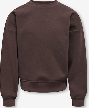 ONLY GIRLS Sweatshirt 'KOGSWEAT' in Brown: front