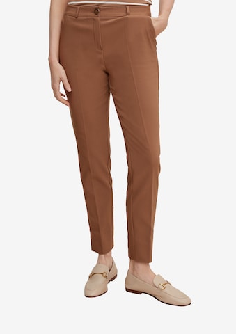 COMMA Pleated Pants in Brown: front