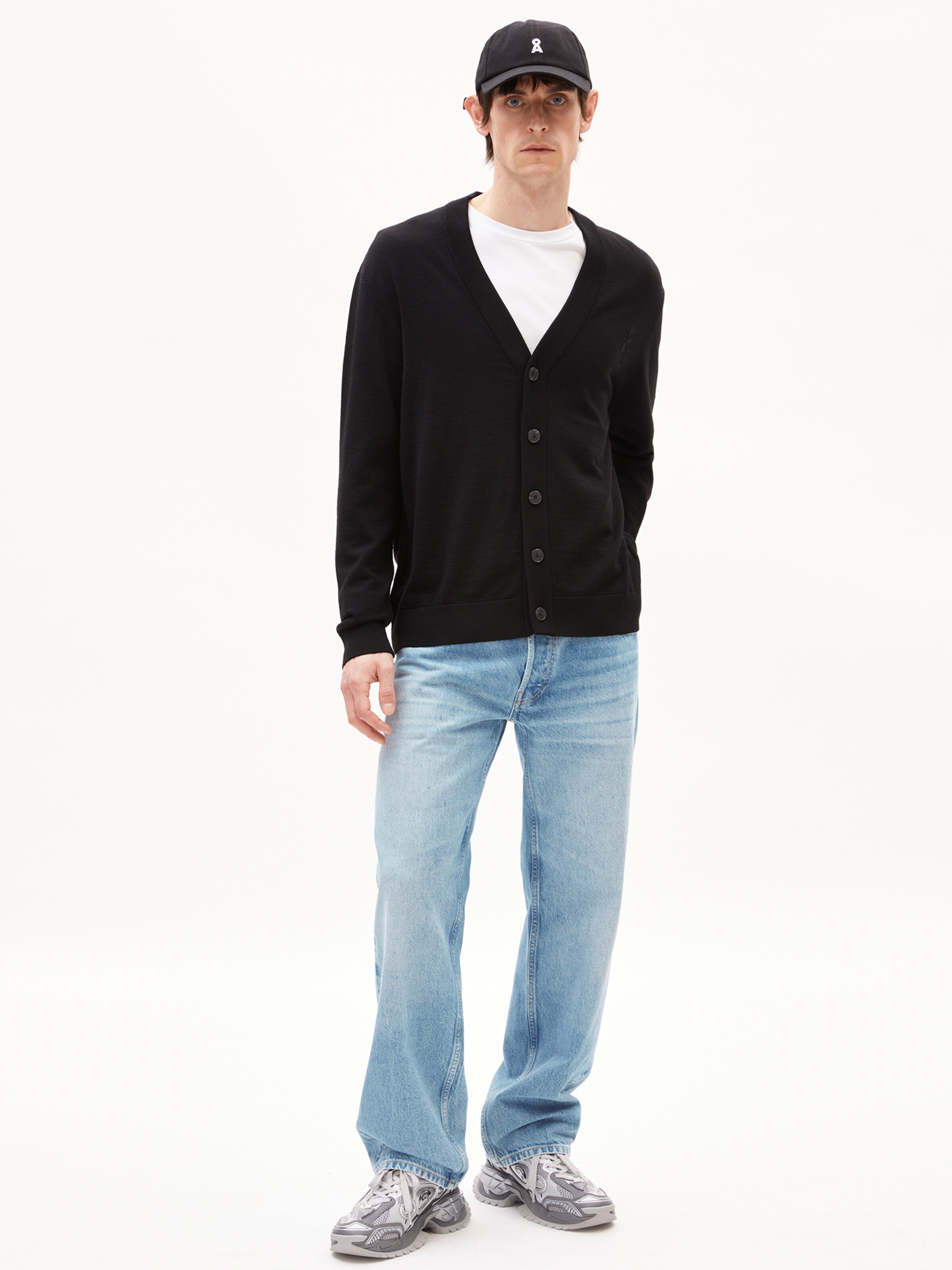 ARMEDANGELS Knit cardigan ' KAARDON ICONIC ' in Black: front