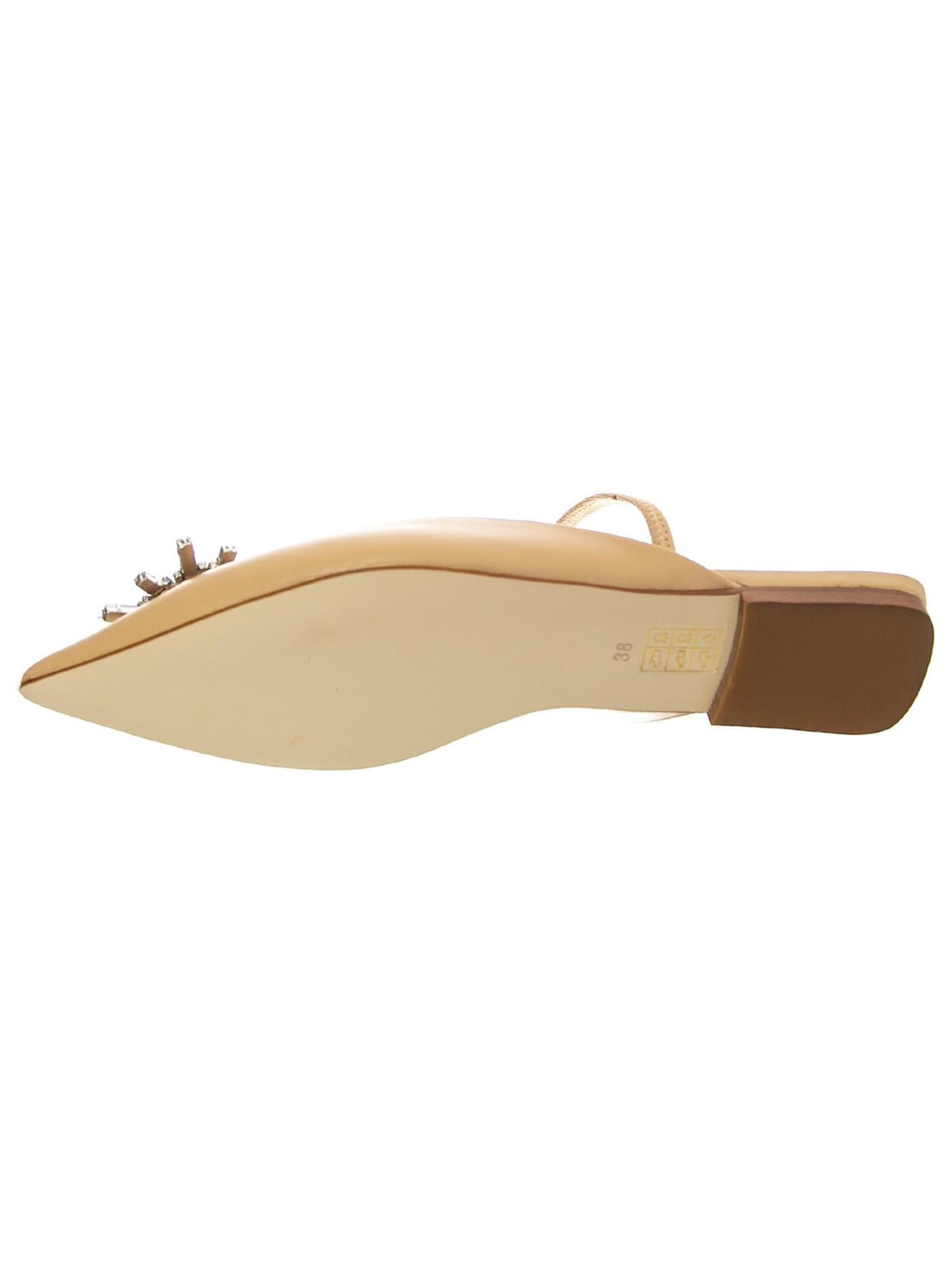 Jeffrey Campbell Sandały 'W' Latira Beige Silver Kid Leather + Fabric Sandals' w kolorze beżowy