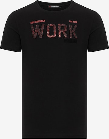 T-Shirt CIPO & BAXX en noir : devant