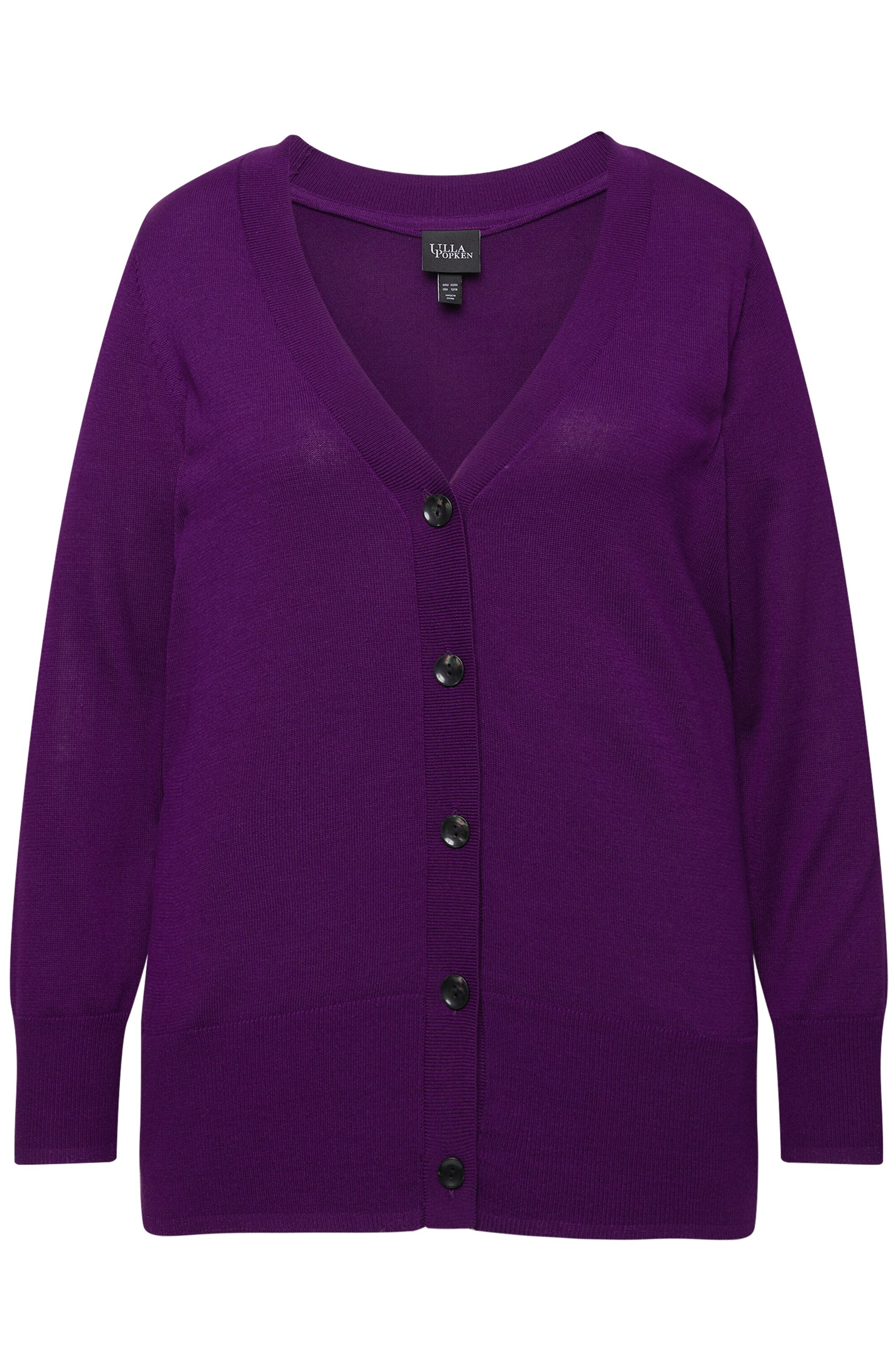 Ulla Popken Strickjacke in Lila: Vorderseite