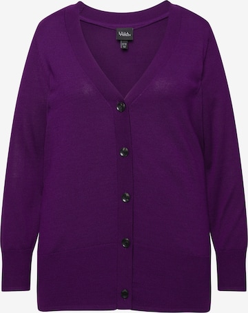 Ulla Popken Strickjacke in Lila: Vorderseite