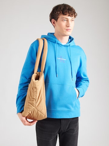 Calvin Klein Jeans Sweatshirt in Blauw: voorkant