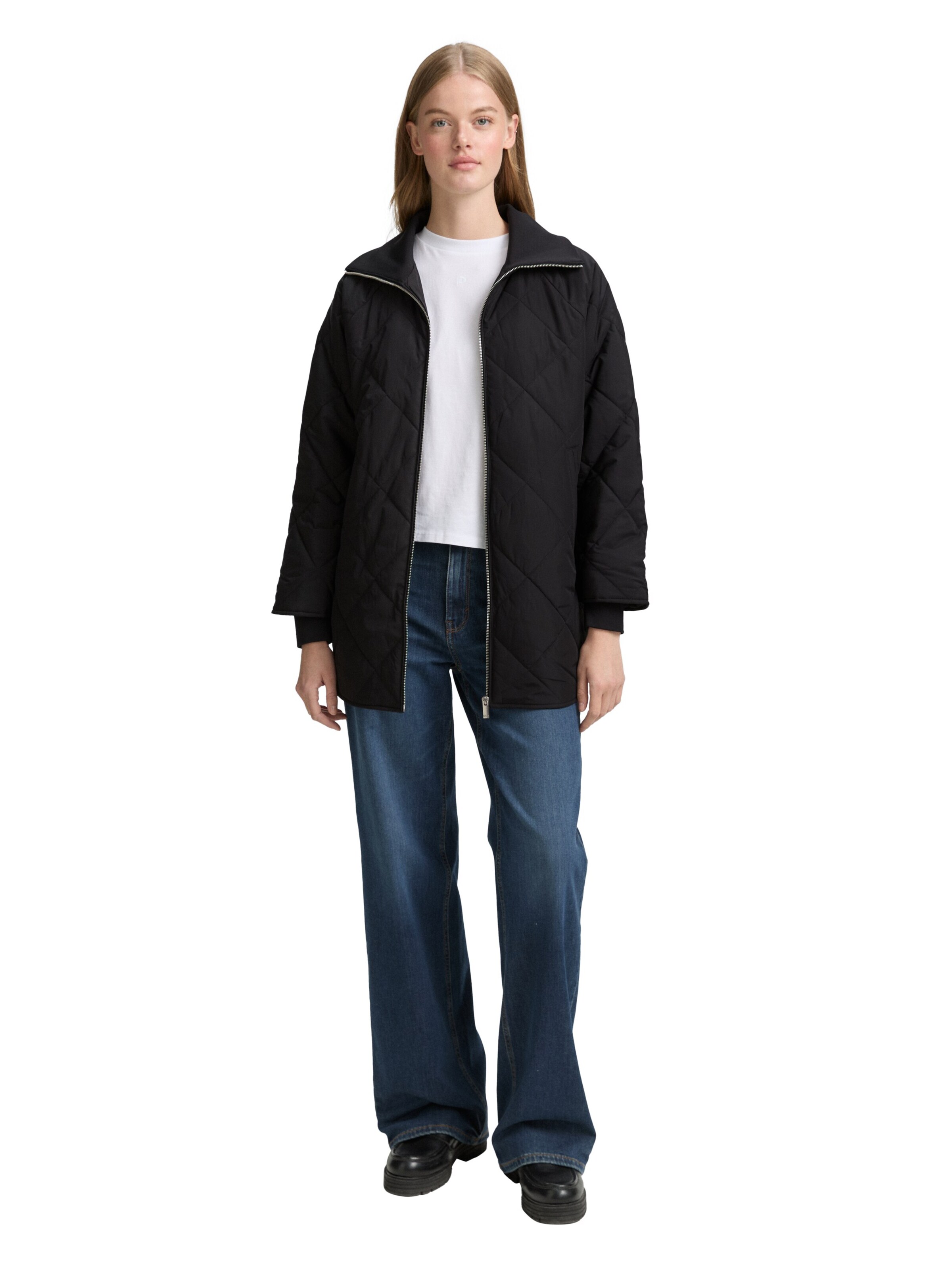 TOM TAILOR DENIM Between-Seasons Coat in Black