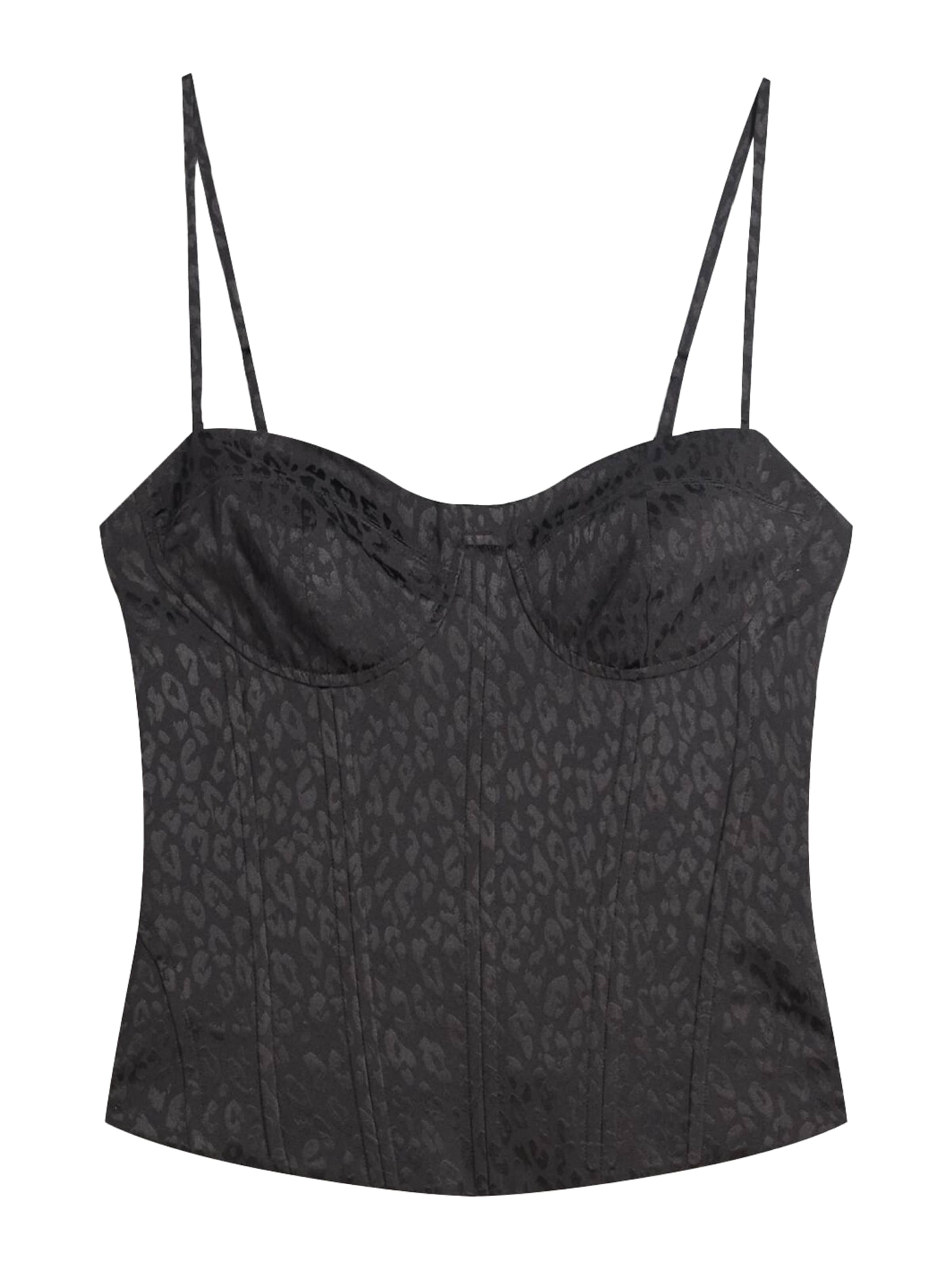 Top di Bershka in nero: frontale