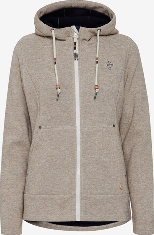 Oxmo Fleece Jacket 'FIA' in Beige: front